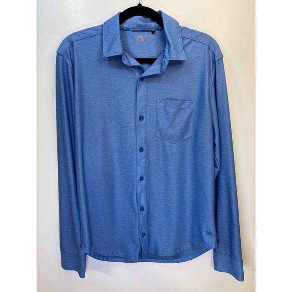 VRST Other - VRST Mens Athletic Long Sleeve Performance Button Down Shirt‎ Blue Stretch
